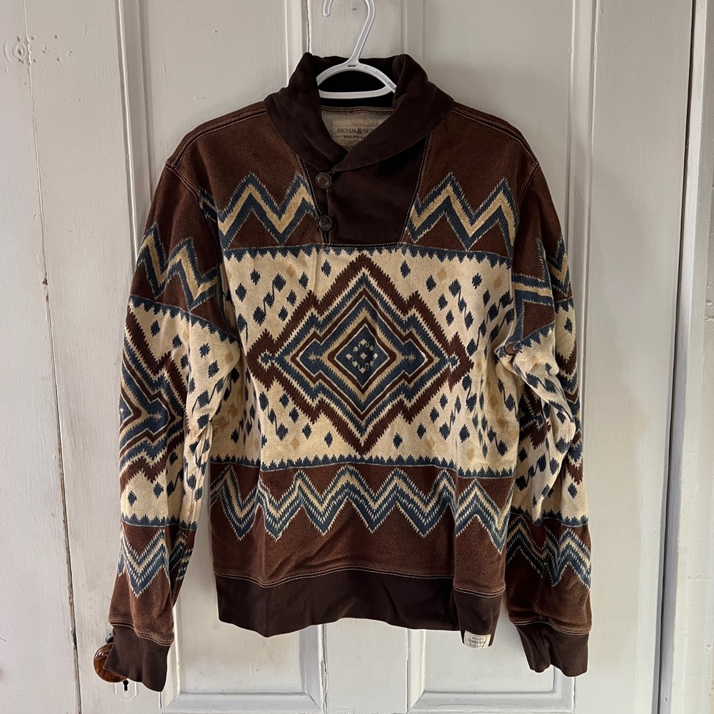 Denim and Supply by Ralph Lauren Aztec Pattern Sweater size Large